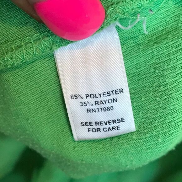 Cato Green Blouse with Puffed Sleeves - Large - Picture 4 of 7